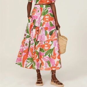 Banjanan Agatha Floral Cotton Skirt
